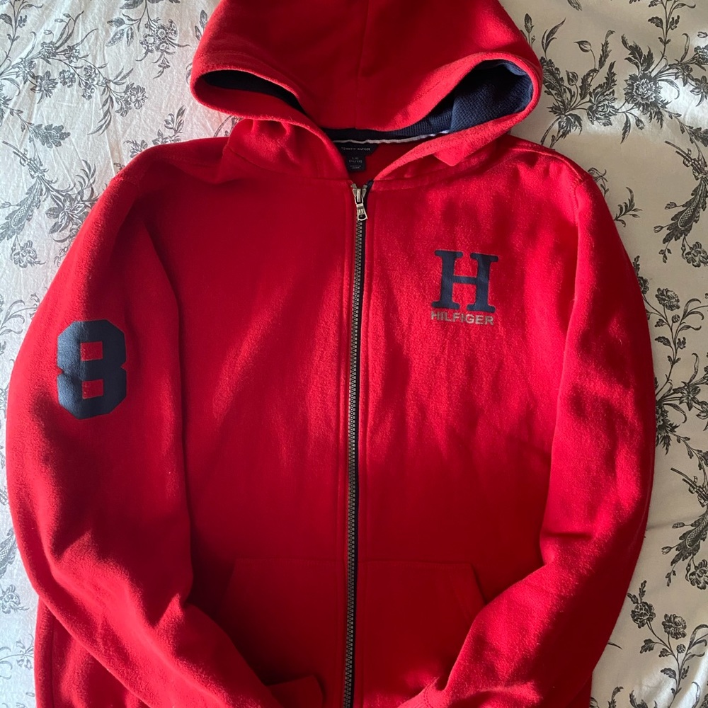 Boys red Tommy hoodie